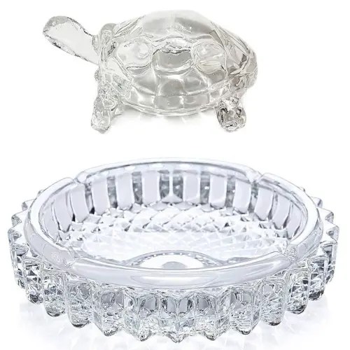Glass kachaba Turtle w tray