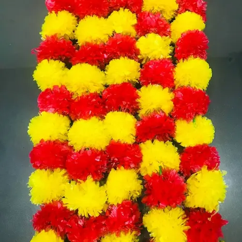 Marigold malaa Red/yellow flower each