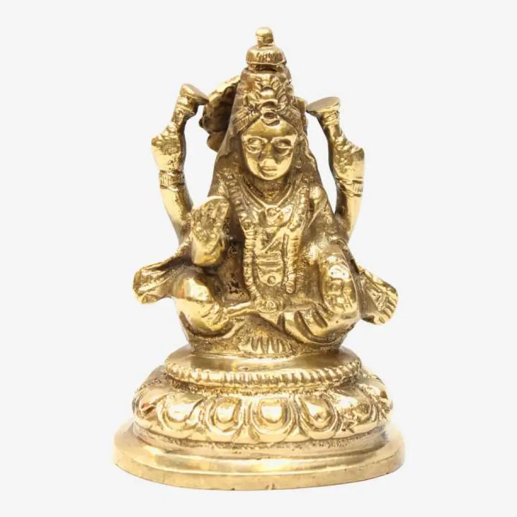 Laxmi Brass gold statue no 4