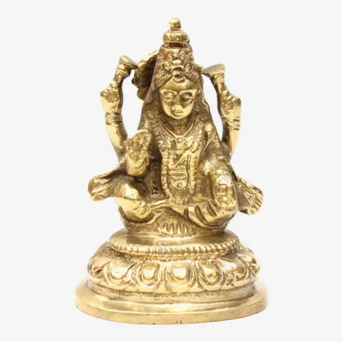 Laxmi Brass gold statue no 4