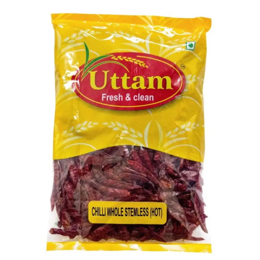 Chilli whole uttam stemless 500 gm