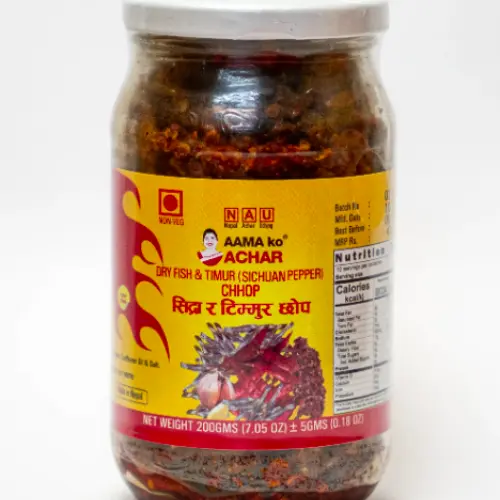 Aama ko Dry fish & Timmur chop 200gm