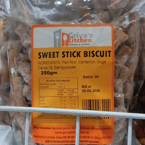 Sweet stick biscuits 250gm