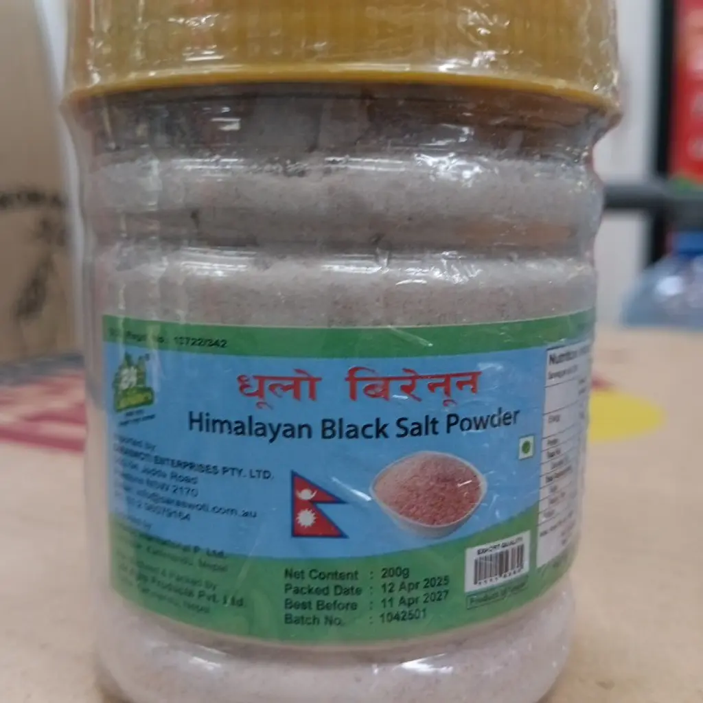 Himalayan black salt powder