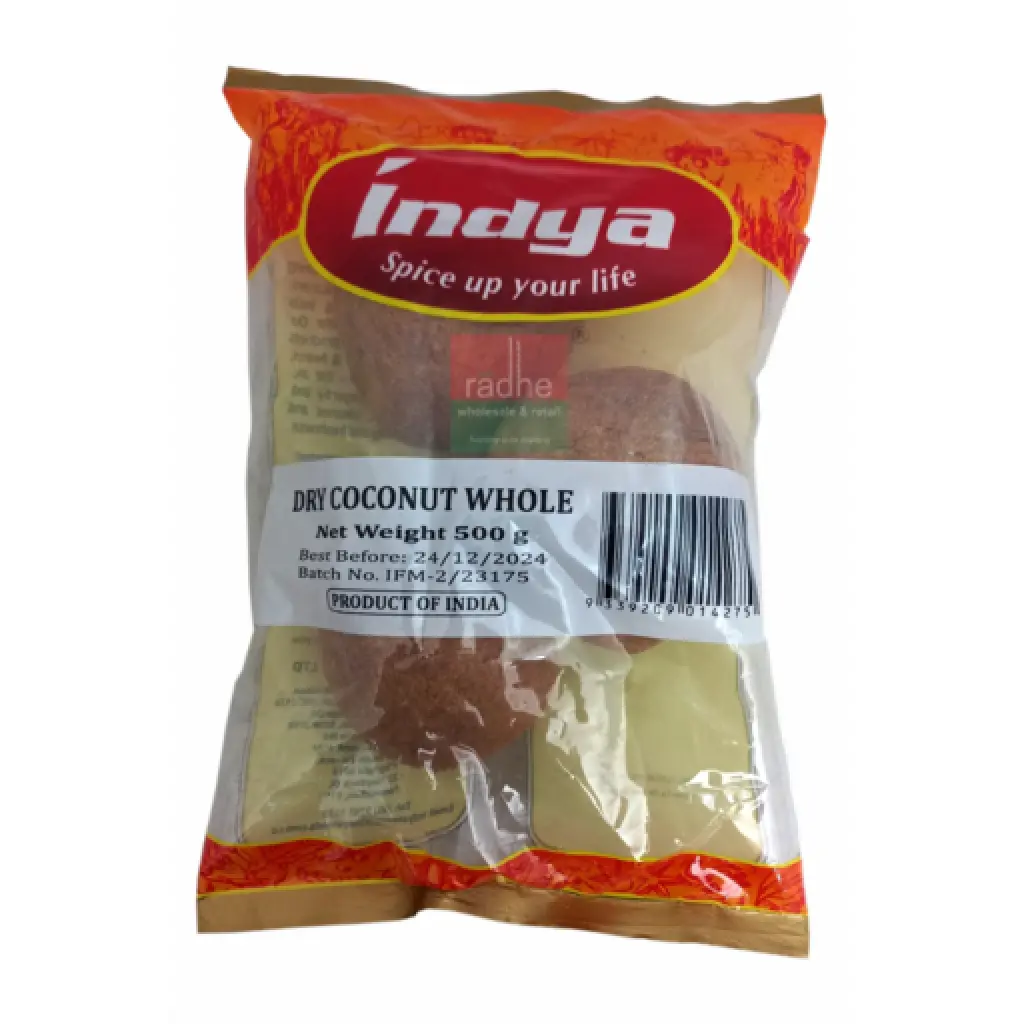 Indya dry coconut whole 500g