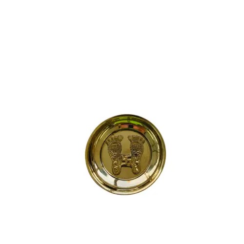 Laxmi pau on plate golden coated