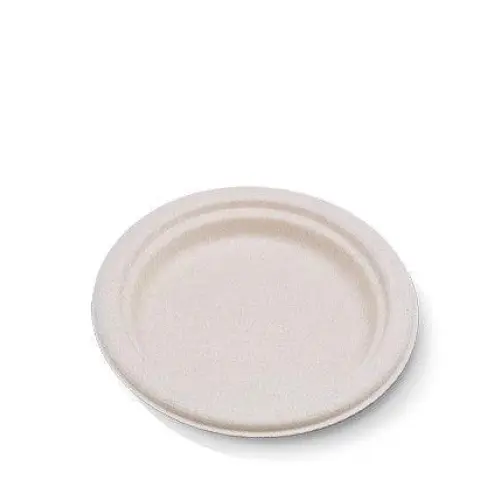 7 inch round plate bio sugarcane