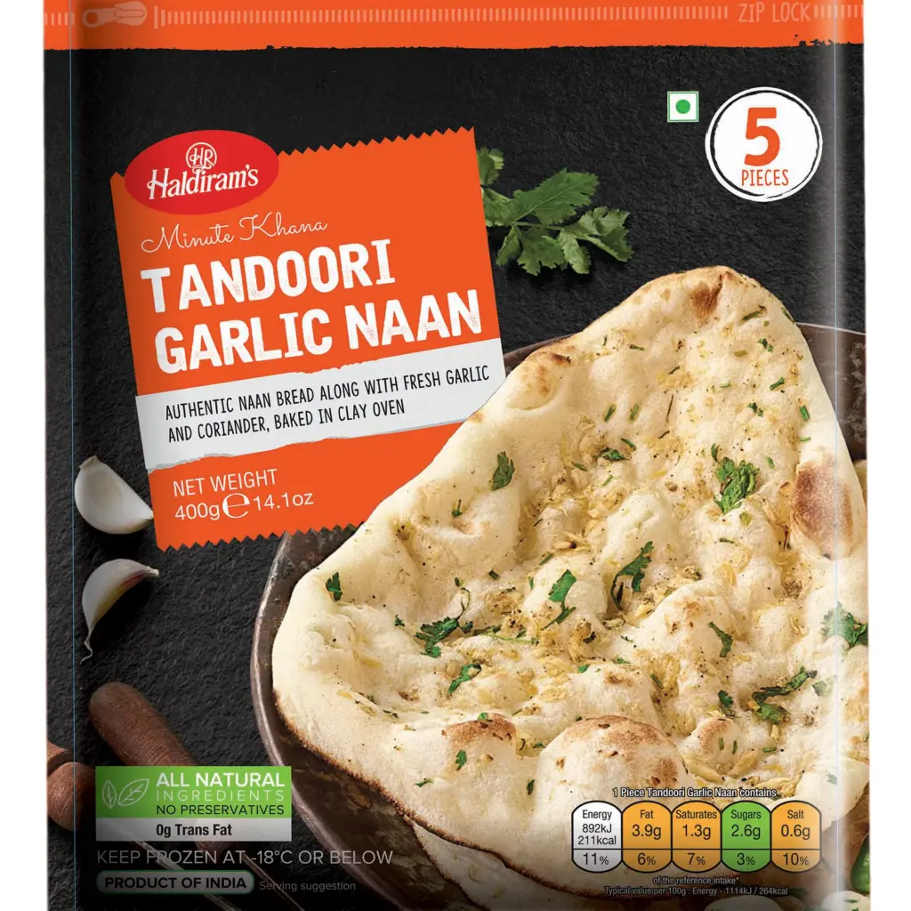 Haldiram garlic naan 400g