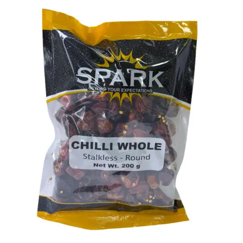 Spark chilli whole stalk less round 200g