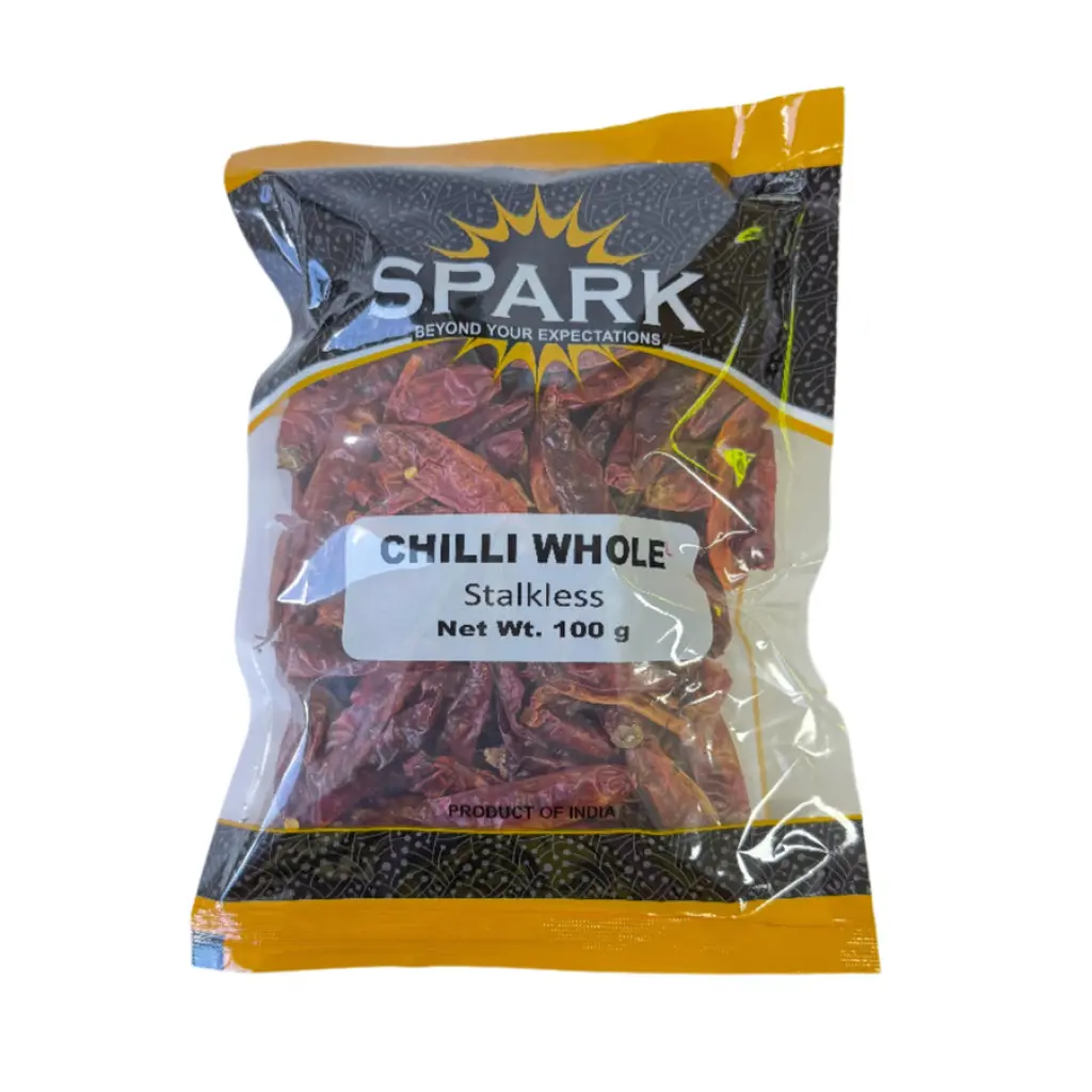 Spark chilli whole stalk less round 100g