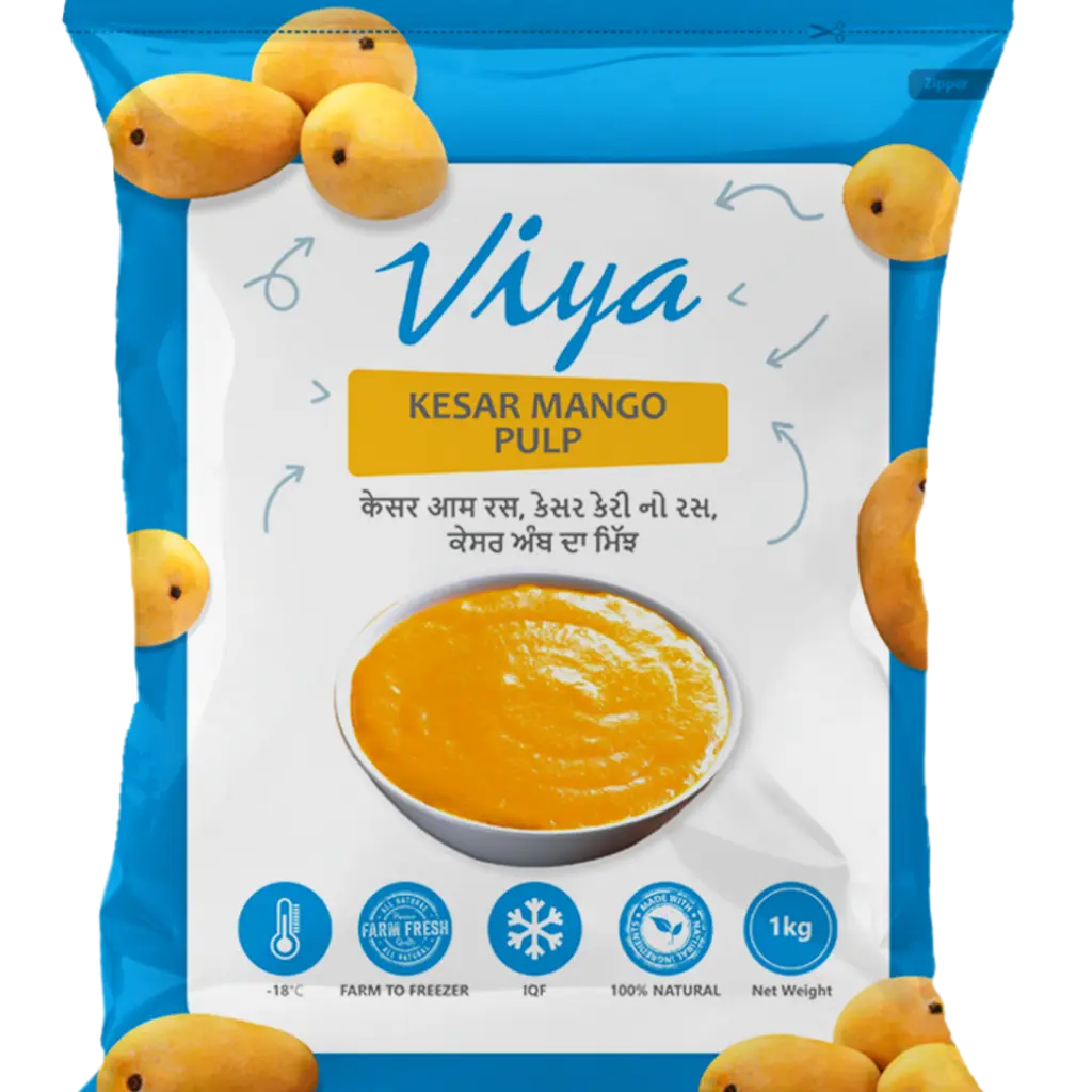 Frozen Kesar Mango pulp 1 kg
