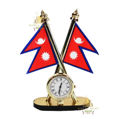 Nepali flag with watch